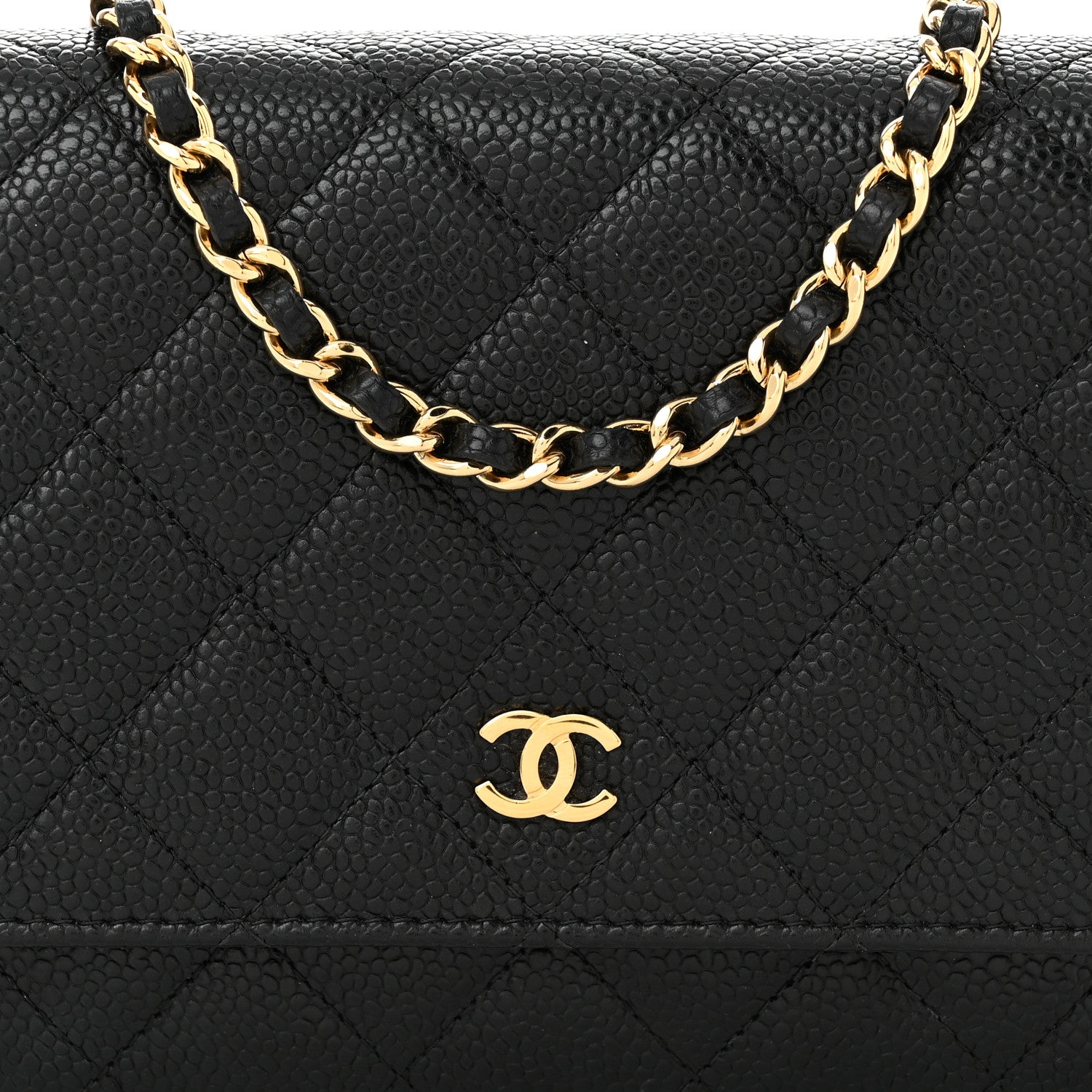 Chanel Caviar Quilted Wallet on Chain WOC Black 9 of 11