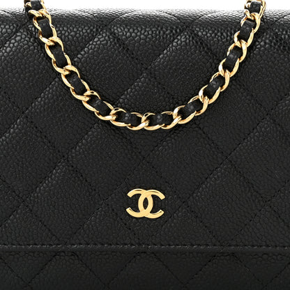 Chanel Caviar Quilted Wallet on Chain WOC Black 9 of 11
