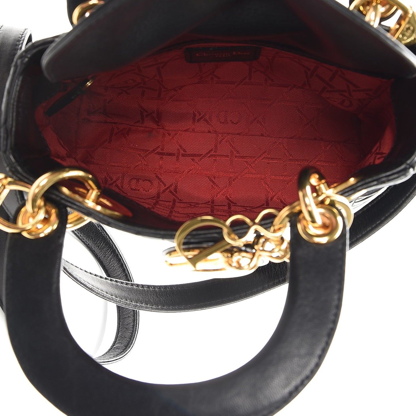 Lambskin Cannage Mini Lady Dior Black