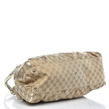 Gucci Monogram Large D Gold Hobo Gold 4 of 8