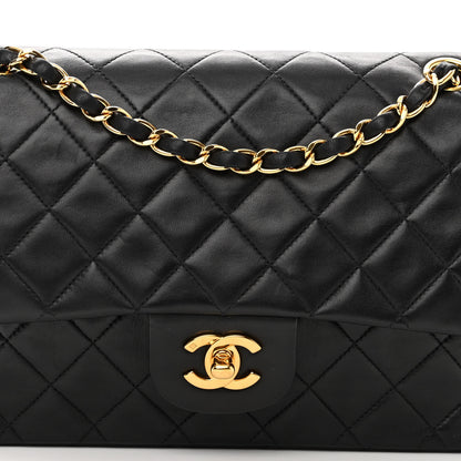 Chanel Lambskin Quilted Medium Double Flap Black 7 of 9