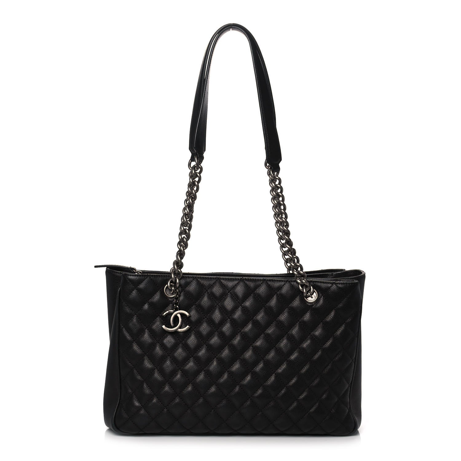 Chanel Caviar Quilted Medium Rock In Rome Tote Black 1 of 11