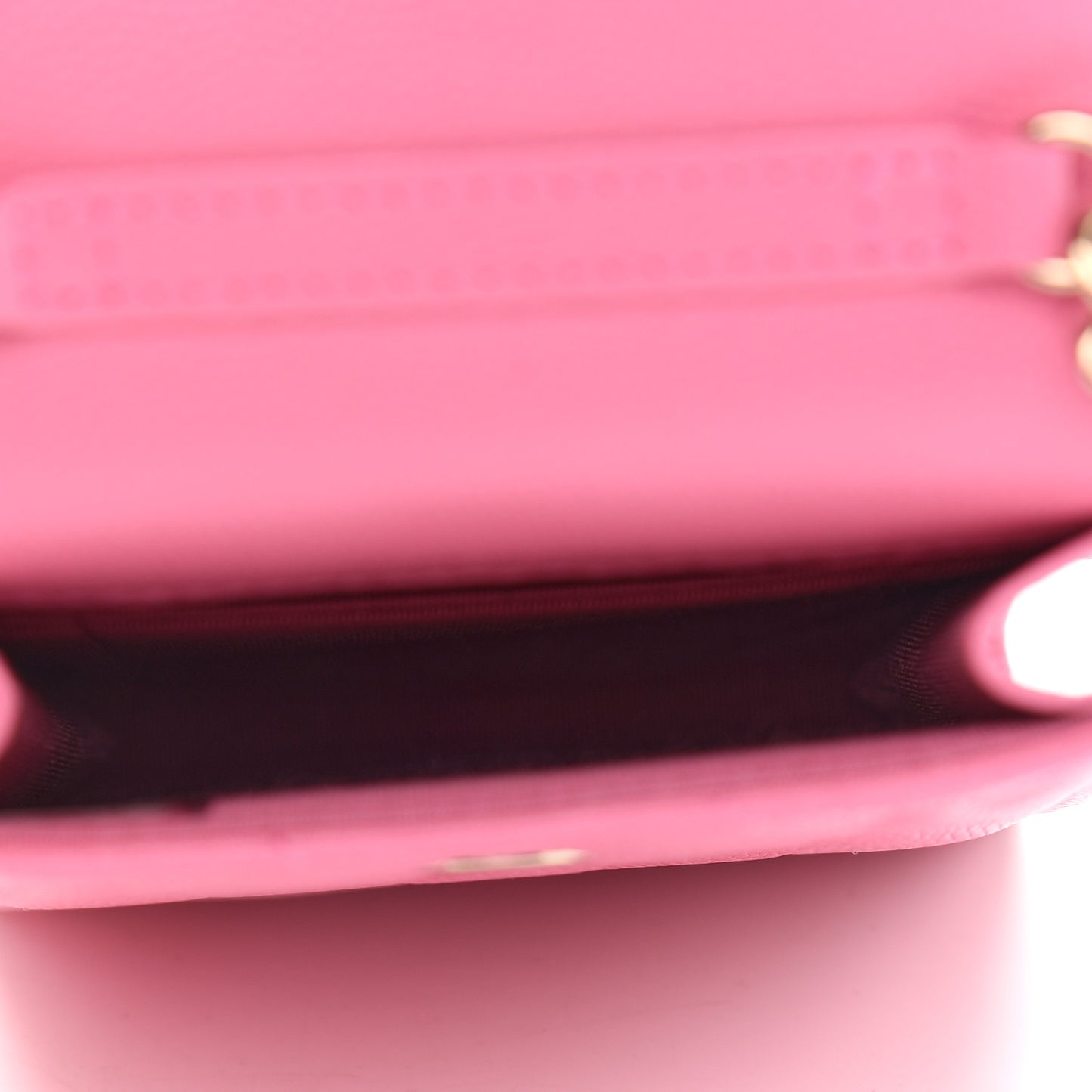Caviar Quilted Crystal CC Airpods Pro and Phone Case With Chain Pink