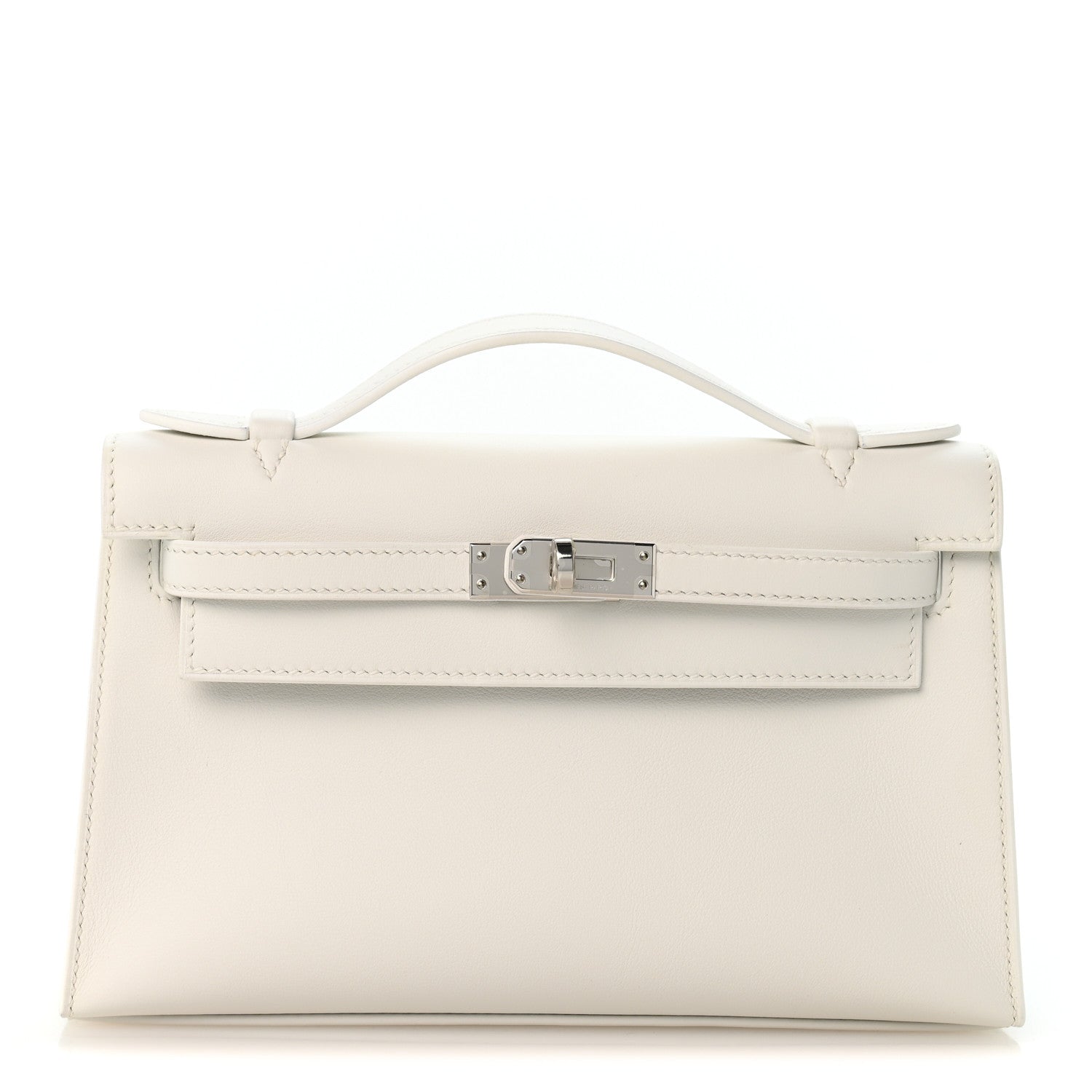 Hermes Swift Kelly Pochette Clutch New White 1 of 11