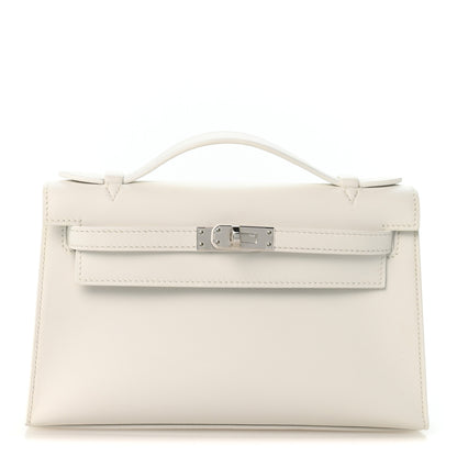 Hermes Swift Kelly Pochette Clutch New White 1 of 11