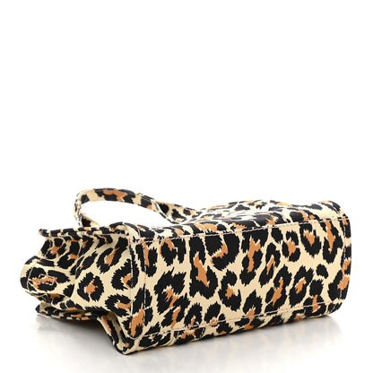 Marc Jacobs Cotton Canvas Leopard Print Mini The Traveler Tote Bag 4 of 9