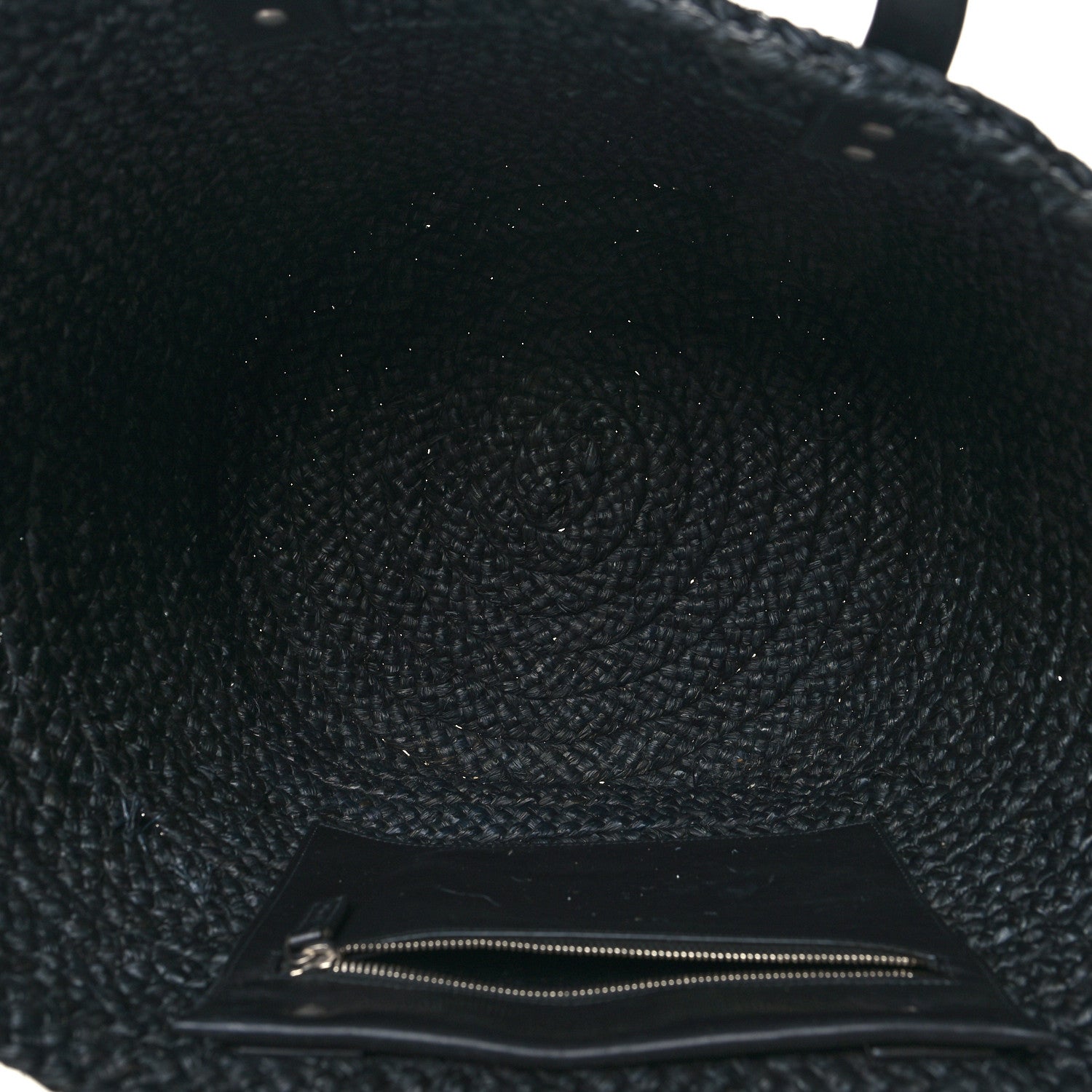 Saint Laurent Raffia Medium Panier Bag Black 5 of 11