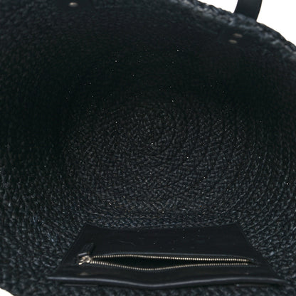 Saint Laurent Raffia Medium Panier Bag Black 5 of 11