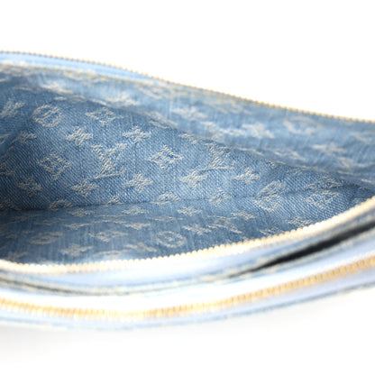 Louis Vuitton Monogram Denim Liv Pochette Sky Blue 5 of 10