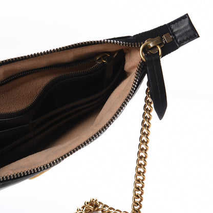 Gucci Calfskin Matelasse Mini GG Marmont Chain Bag Black 4 of 9