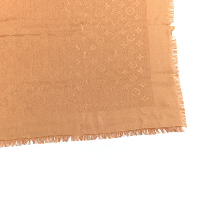 Louis Vuitton Silk Wool Monogram Shawl Cappuccino 3 of 5