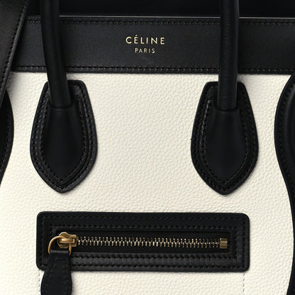 Celine Baby Grained Calfskin Nubuck Nano Tri-Color Luggage White Light Taupe 8 of 10