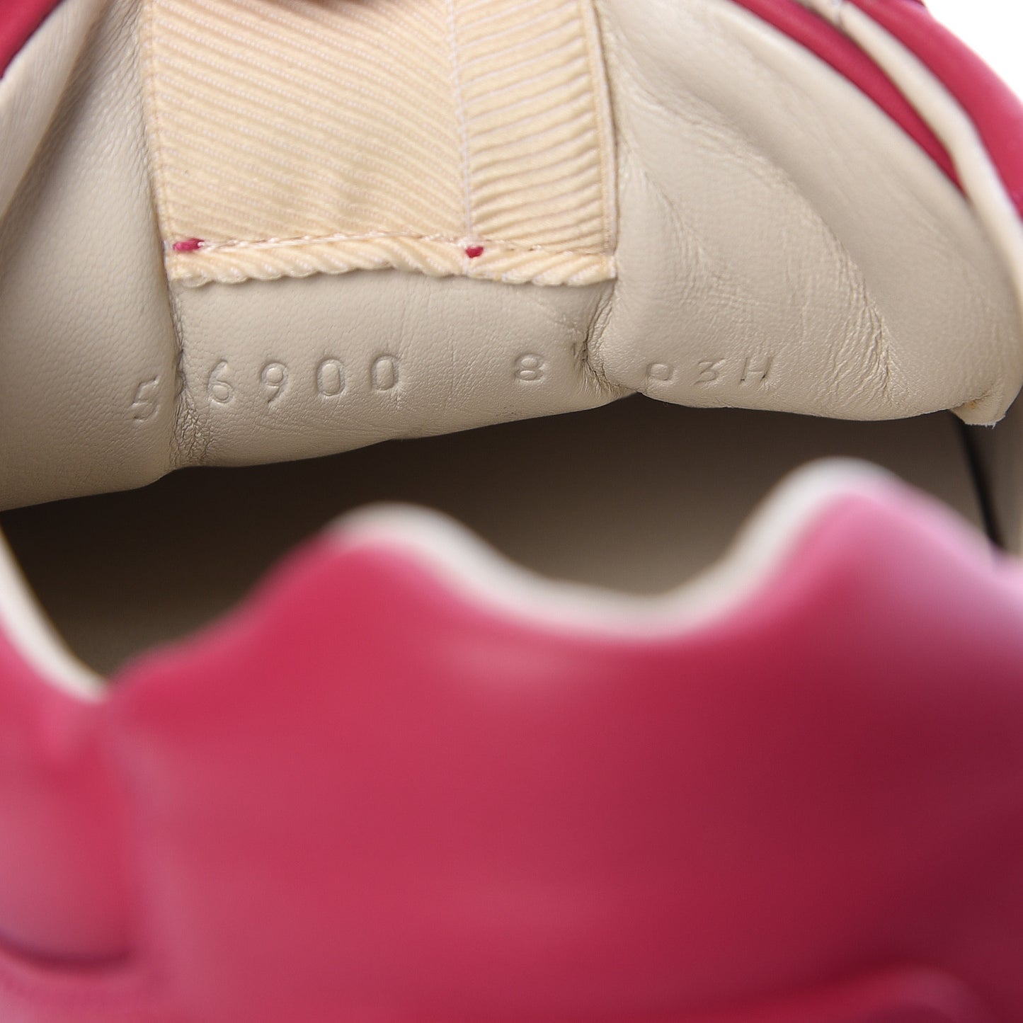 Calfskin Logo Mens Rhyton Sneakers 8.5 Box Pink