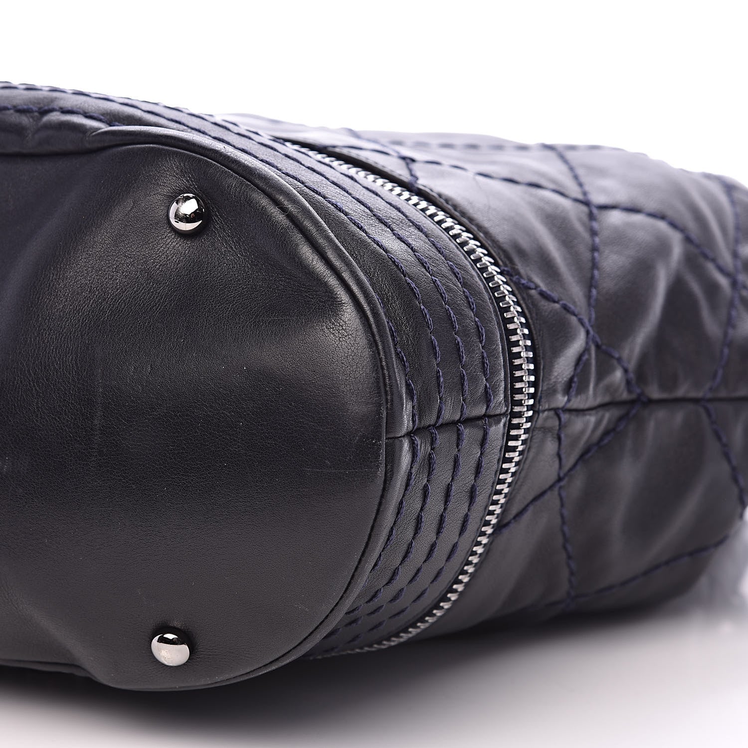 Chanel Lambskin Stitched Expandable Tote Navy 11 of 15