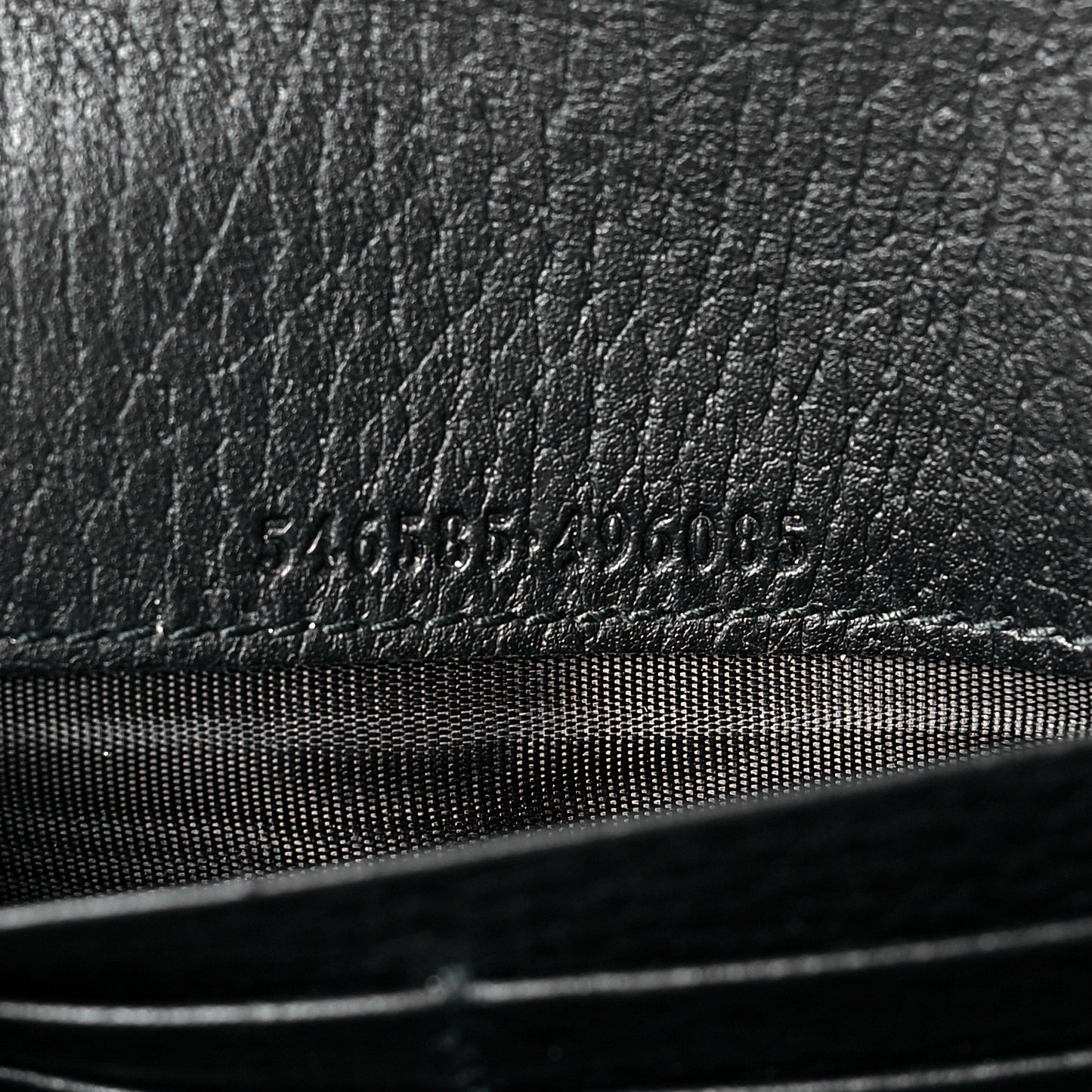 Calfskin Petite GG Marmont Wallet Chain Bag Black