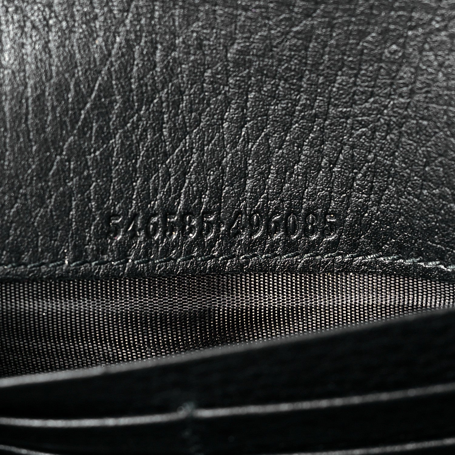 Gucci Calfskin Petite GG Marmont Wallet Chain Bag Black 7 of 10