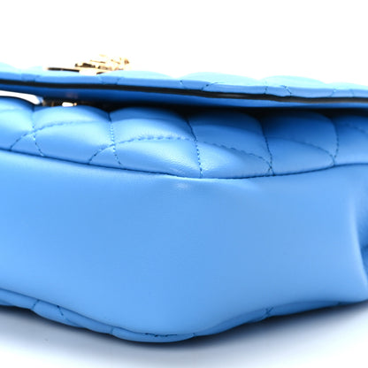 Versace Nappa Quilted Small Medusa Chain Crossbody Blue 8 of 8