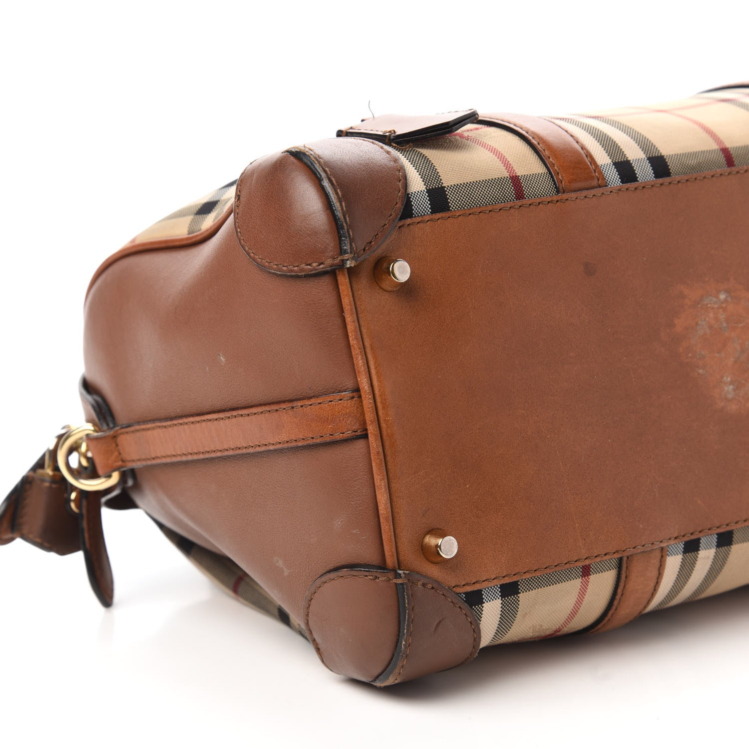 Burberry Horseferry Check Medium Alchester Satchel Tan 6 of 12