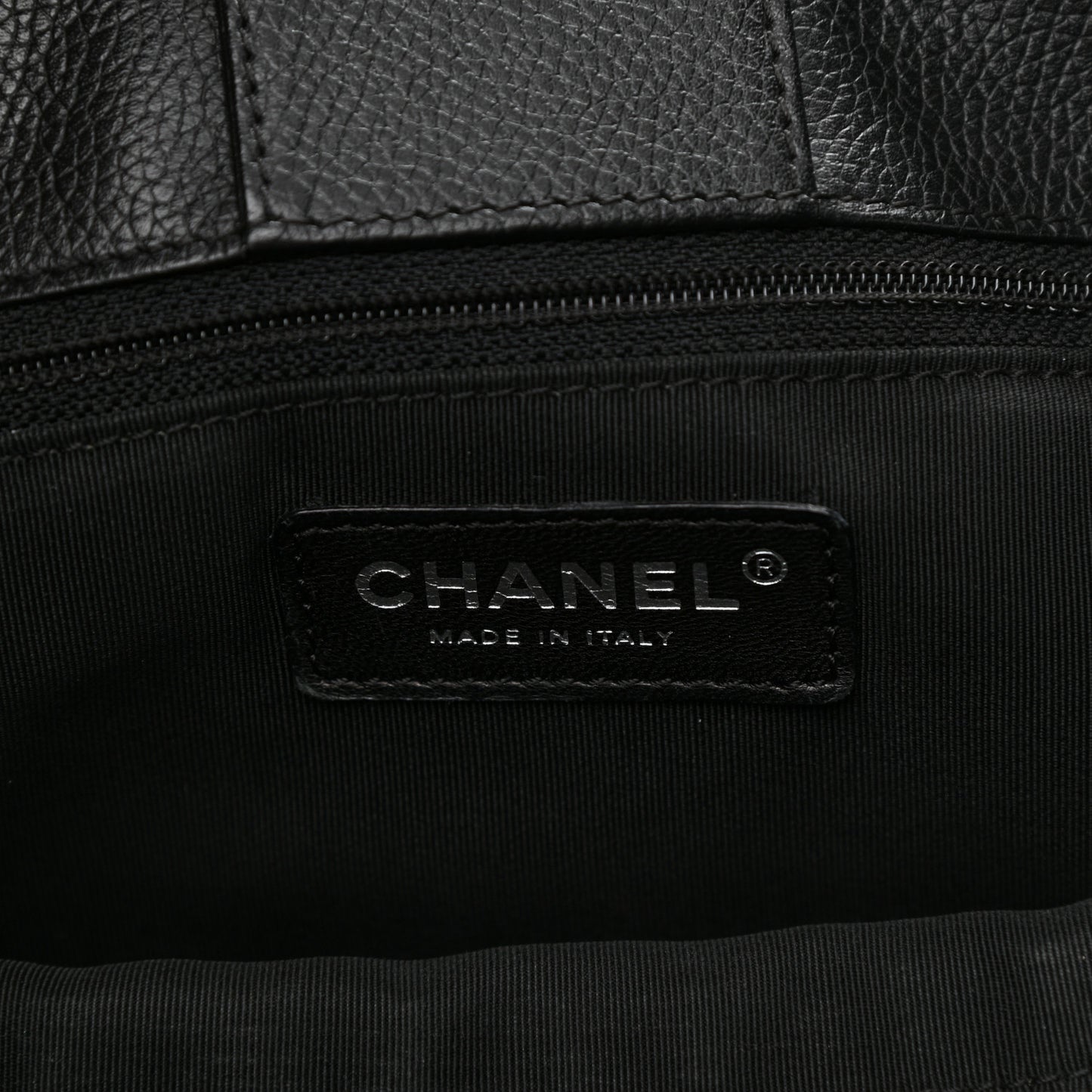 Calfskin Cerf Executive Shopper Tote Black
