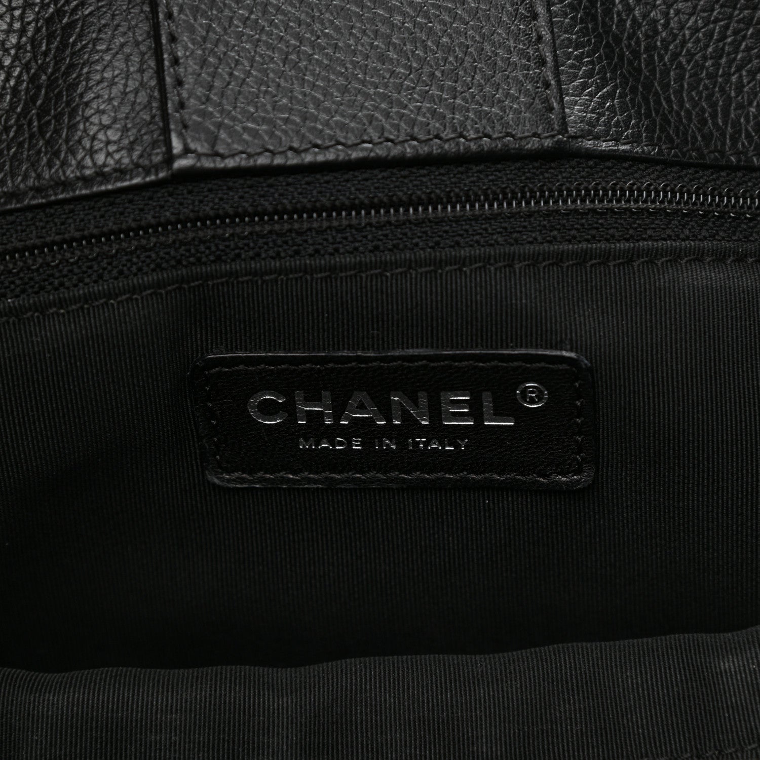 Chanel Calfskin Cerf Executive Shopper Tote Black 6 of 11