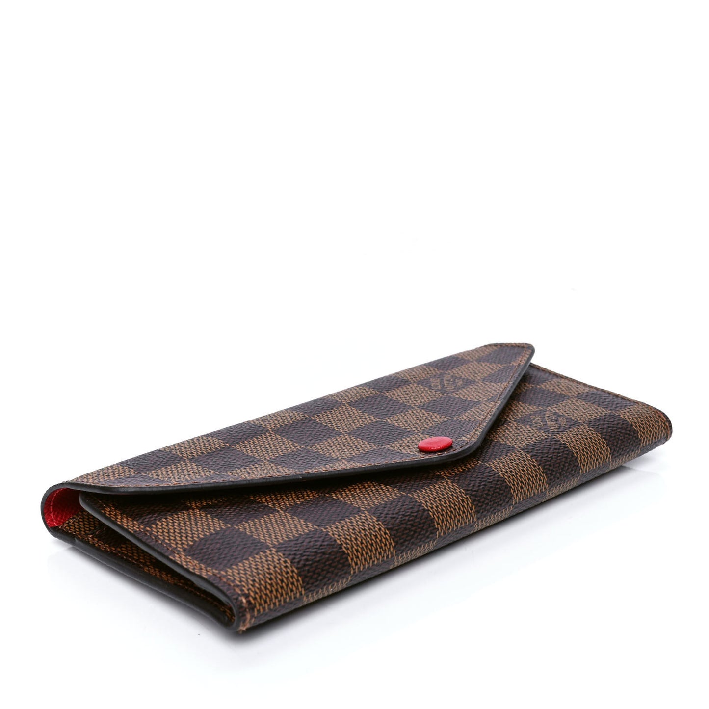 Damier Ebene Josephine Wallet Red