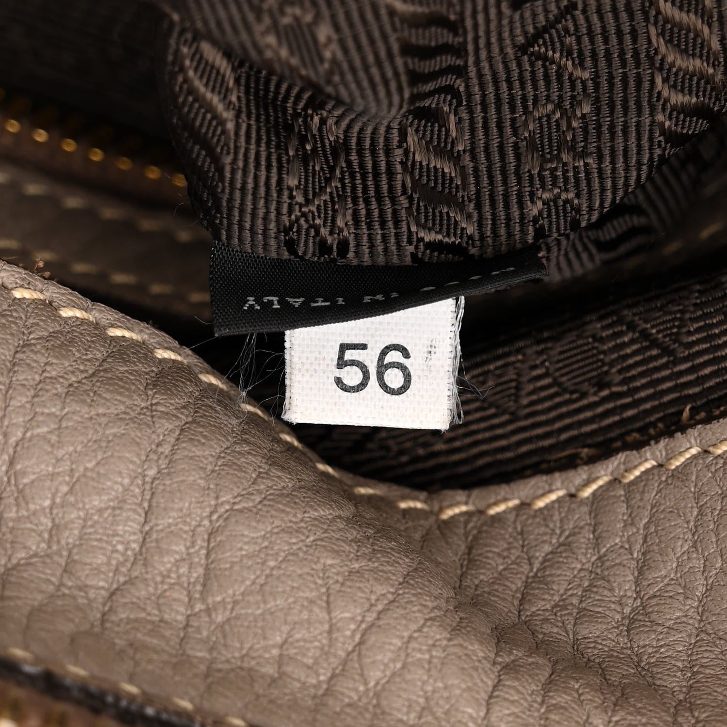 Prada Vitello Daino Shoulder Bag Argilla 8 of 16