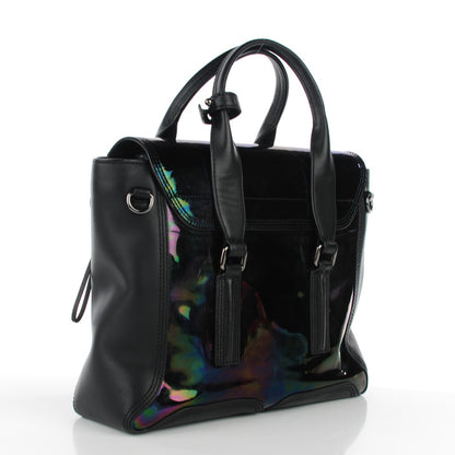 3.1 Phillip Lim 3.1 Oil Slick Patent Medium Pashli Satchel Black 3 of 7