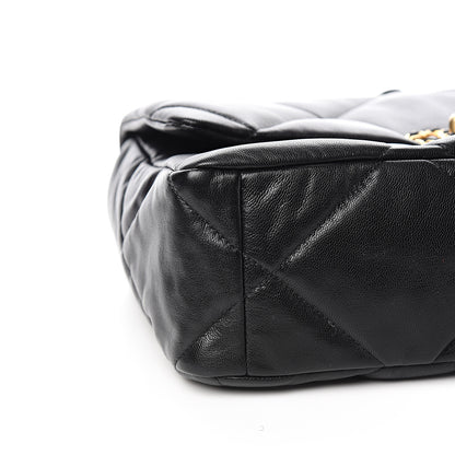 Chanel Goatskin Quilted Large 19 Flap Black 7 of 10