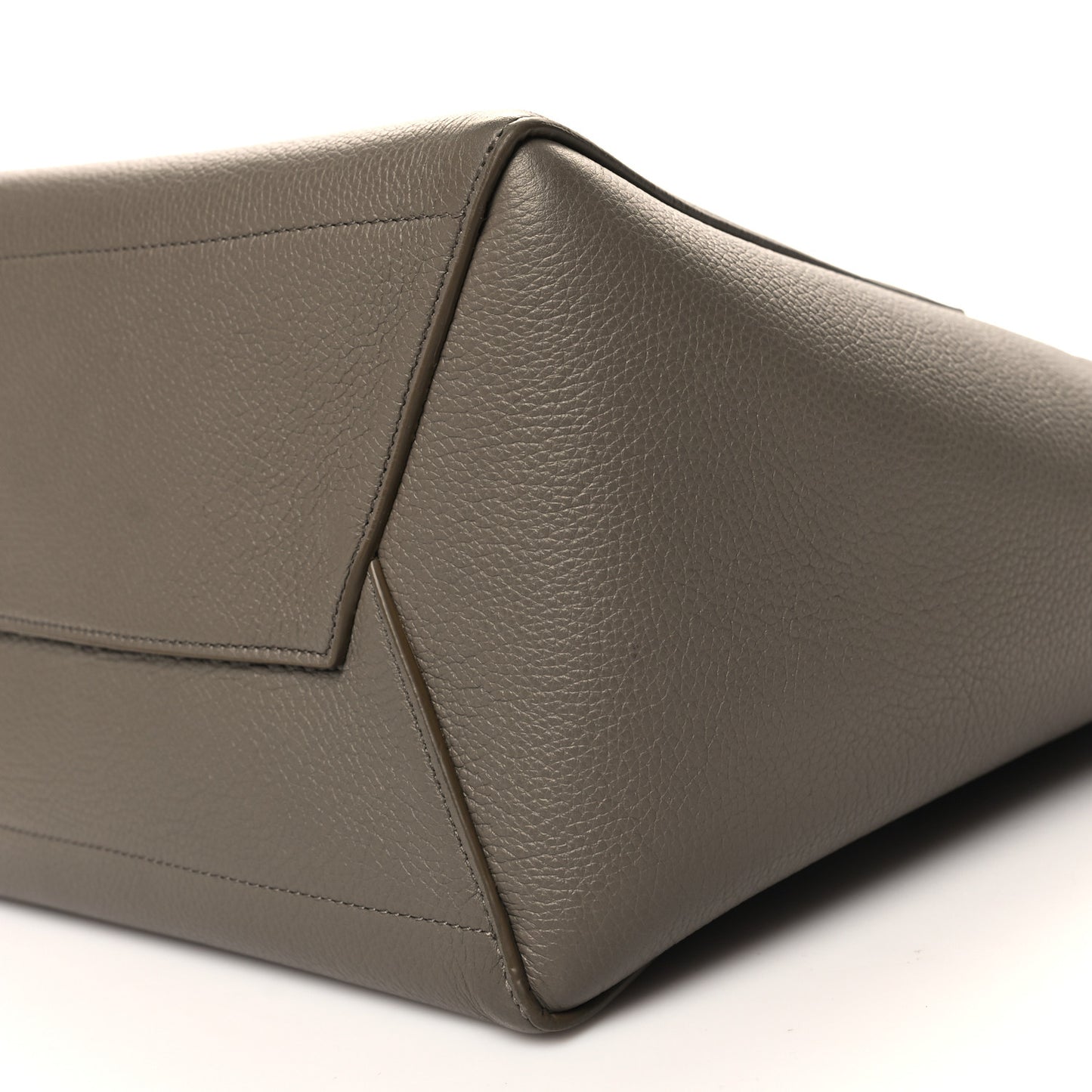 Soft Grained Calfskin Sangle Bucket Bag Taupe