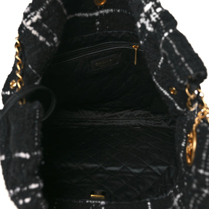 Chanel Wool Tweed Quilted Chanel 22 Black Multicolor 6 of 10