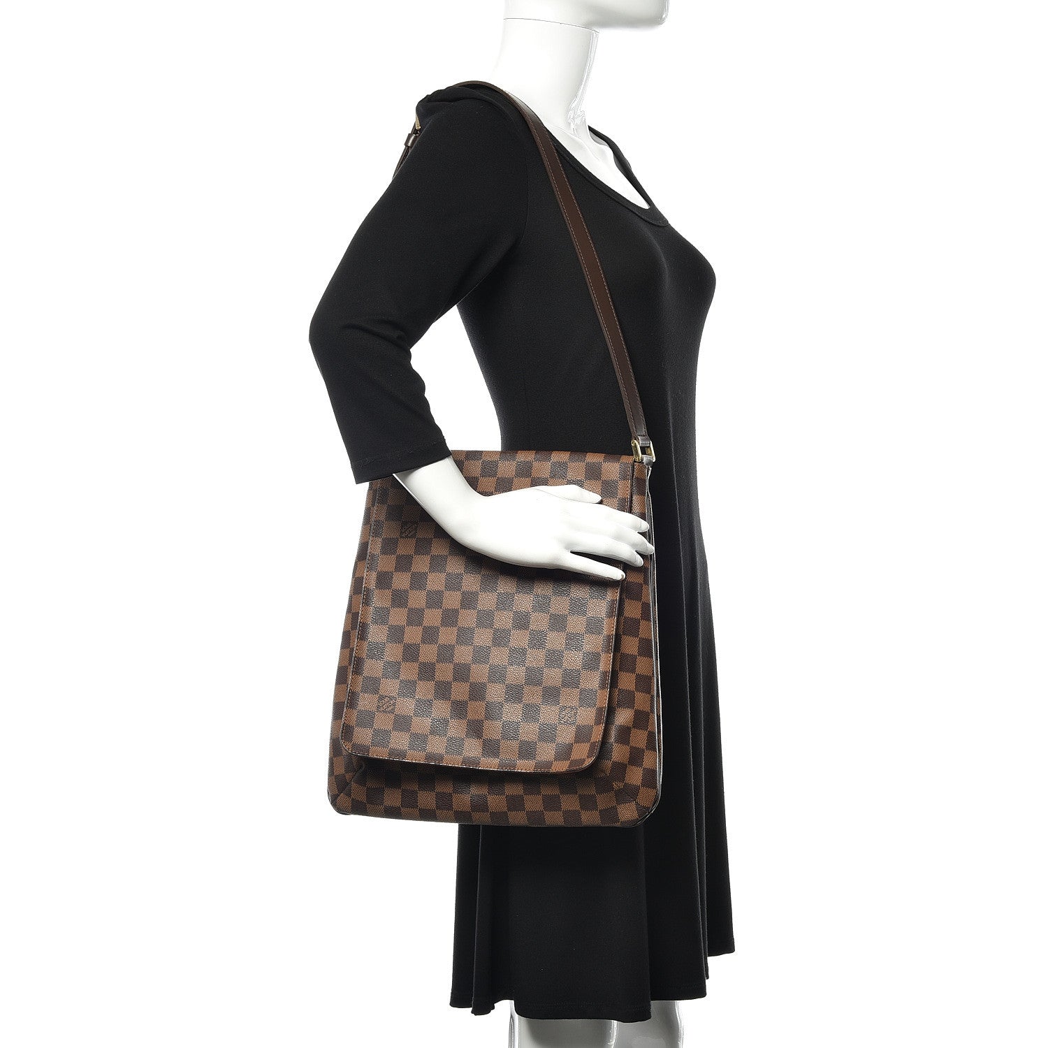 Louis Vuitton Damier Ebene Musette GM 2 of 16