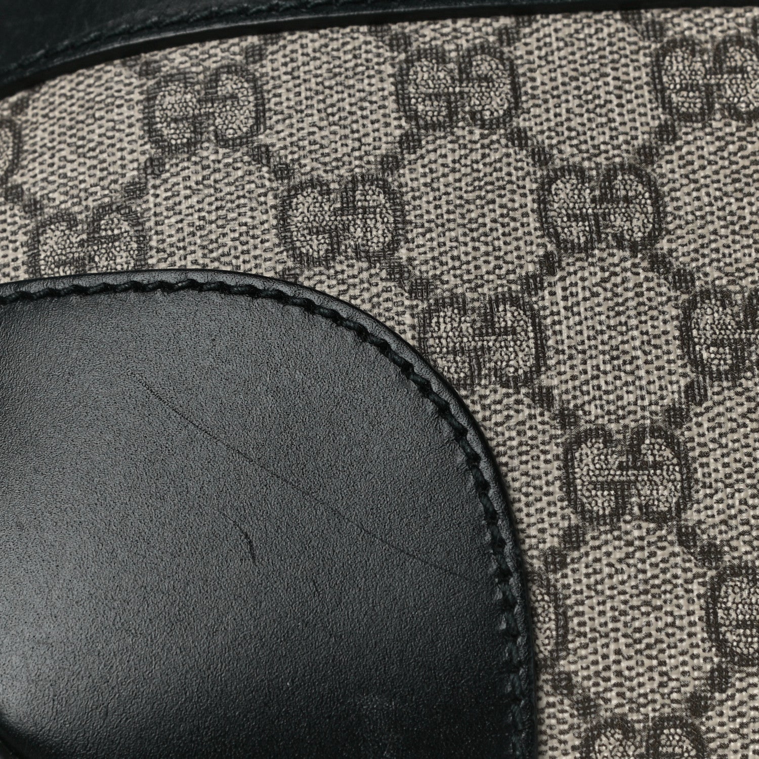 Gucci GG Supreme Monogram Web Medium Shoulder Bag Black 15 of 20