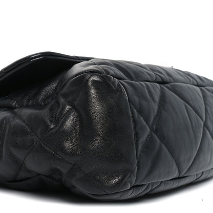 Chanel Goatskin Quilted Maxi Chanel 19 Flap Black 9 of 10