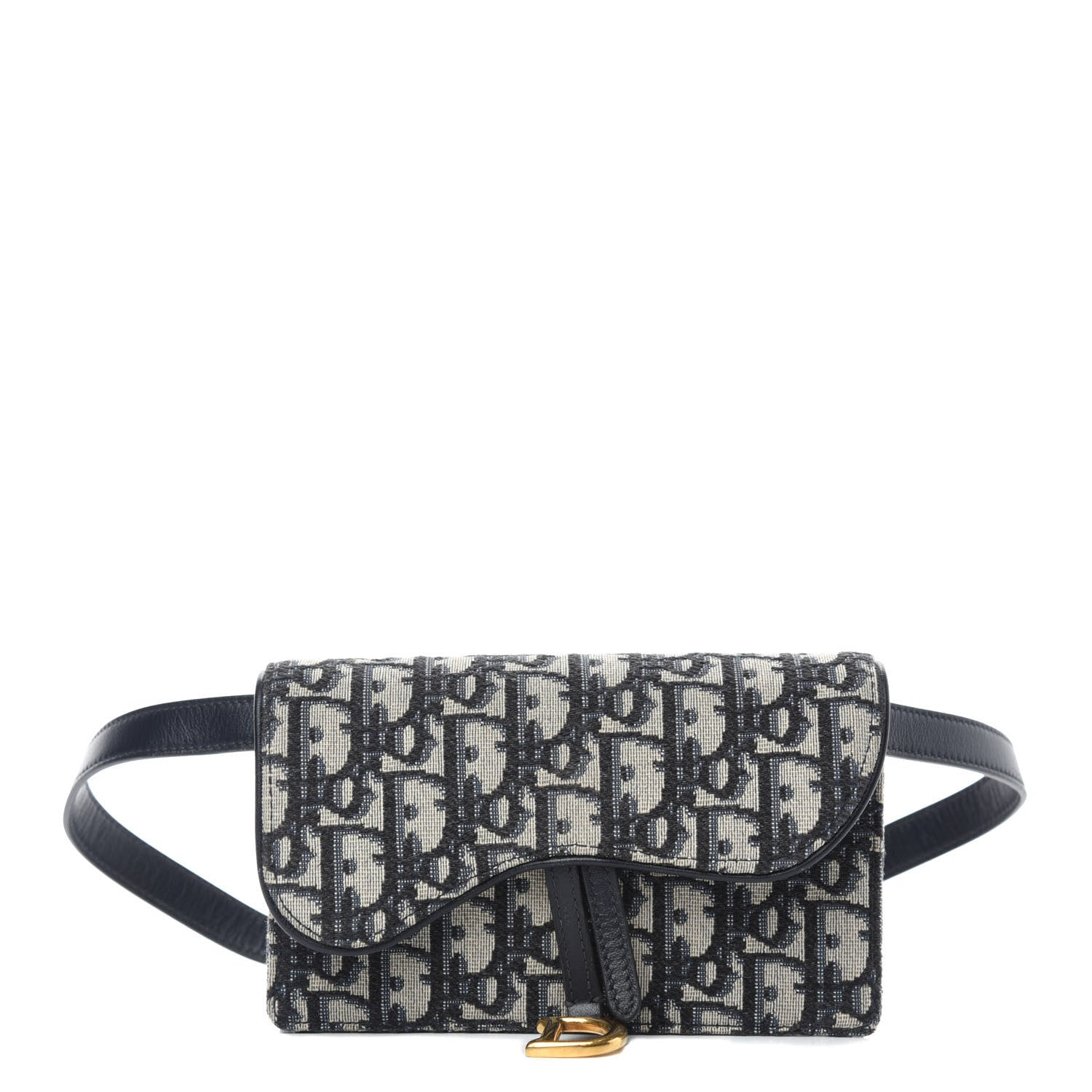 Christian Dior Oblique Saddle Belt Bag Blue 1 of 11