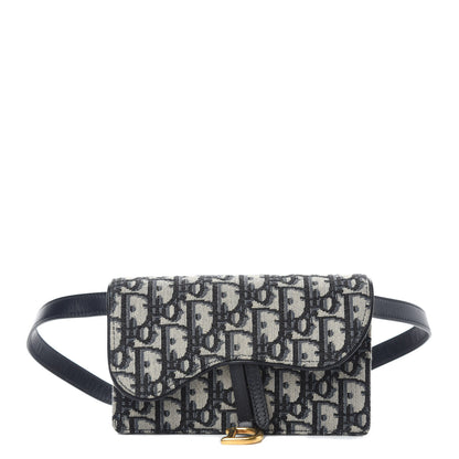 Christian Dior Oblique Saddle Belt Bag Blue 1 of 11
