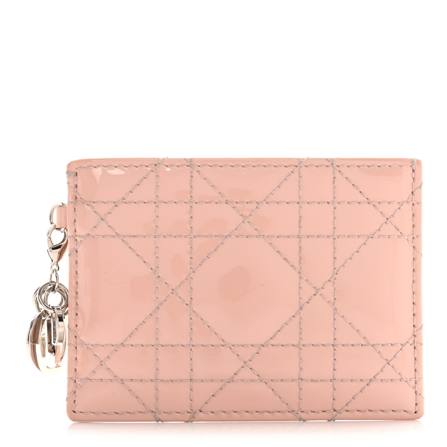 Christian Dior Patent Cannage Lady Dior Card Holder Rose Clair 2 of 10