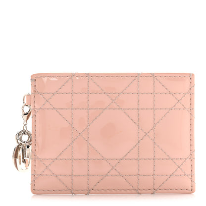 Christian Dior Patent Cannage Lady Dior Card Holder Rose Clair 2 of 10