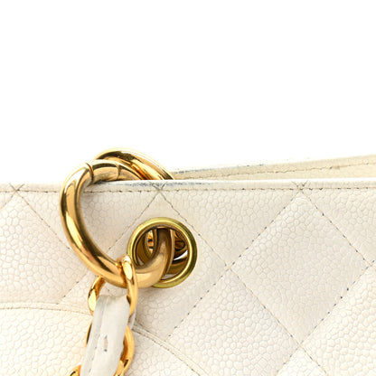 Chanel Caviar Quilted CC Tote White 17 of 17