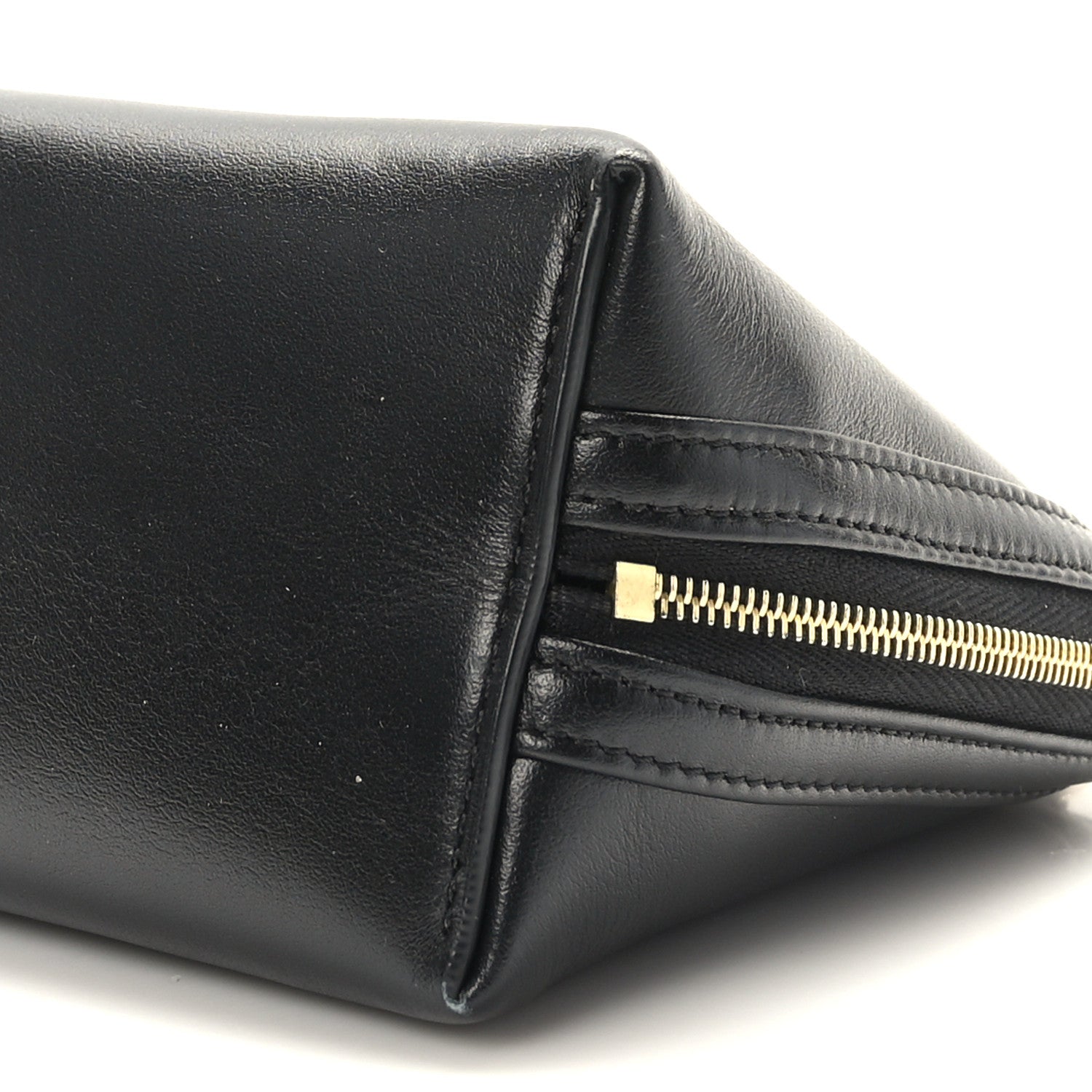 Celine Smooth Calfskin Cuir Triomphe Clutch on Chain Black 8 of 9