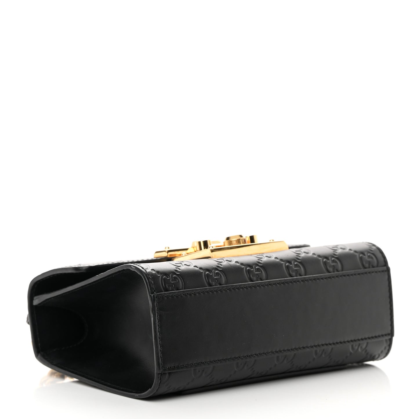 Guccissima Small Padlock Shoulder Bag Black