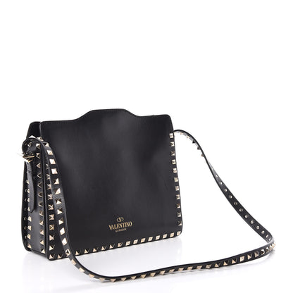 Valentino Garavani Vitello Small Rockstud Flip-Lock Messenger Bag Black 3 of 8