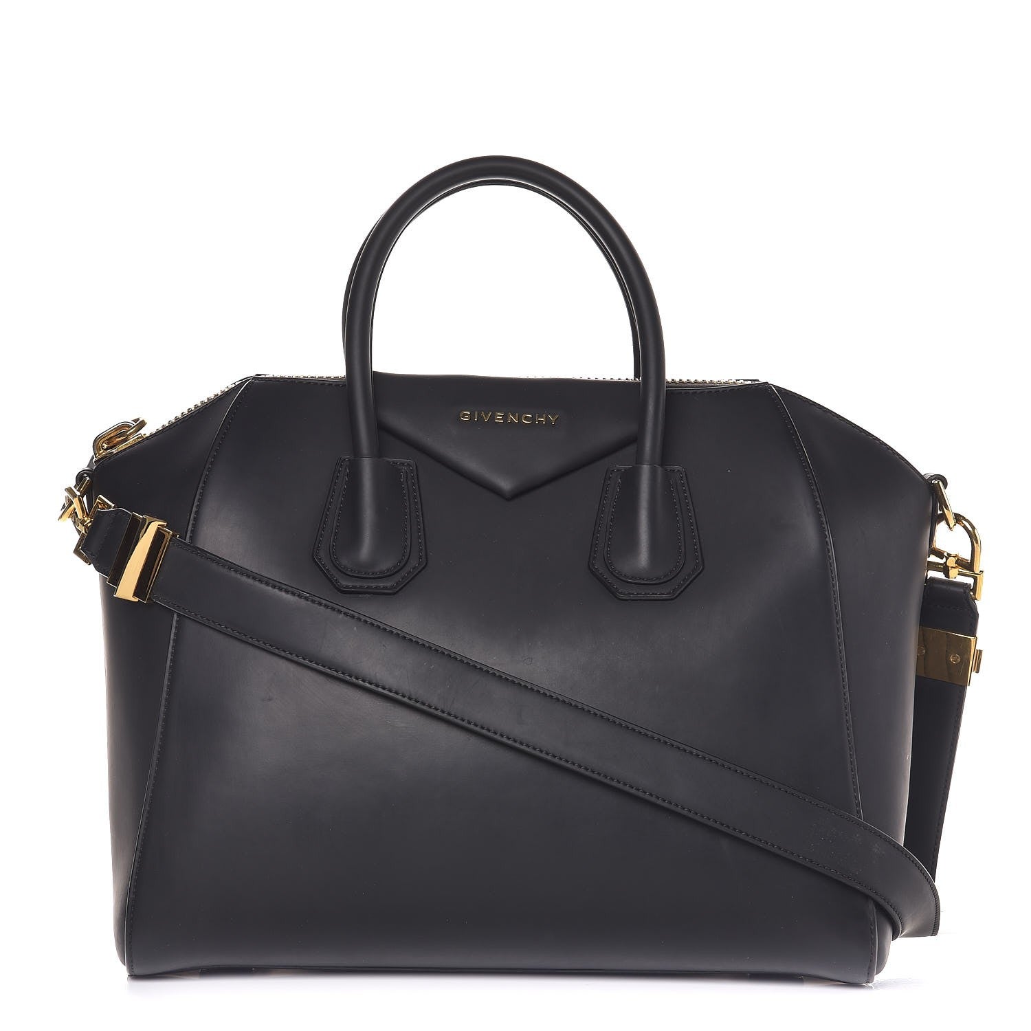 Givenchy Rubber Effect Calfskin Medium Antigona Black 1 of 16