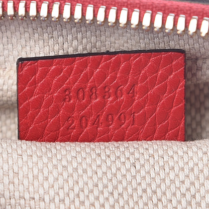 Gucci Pebbled Calfskin Small Soho Disco Bag Tabasco Red 7 of 11