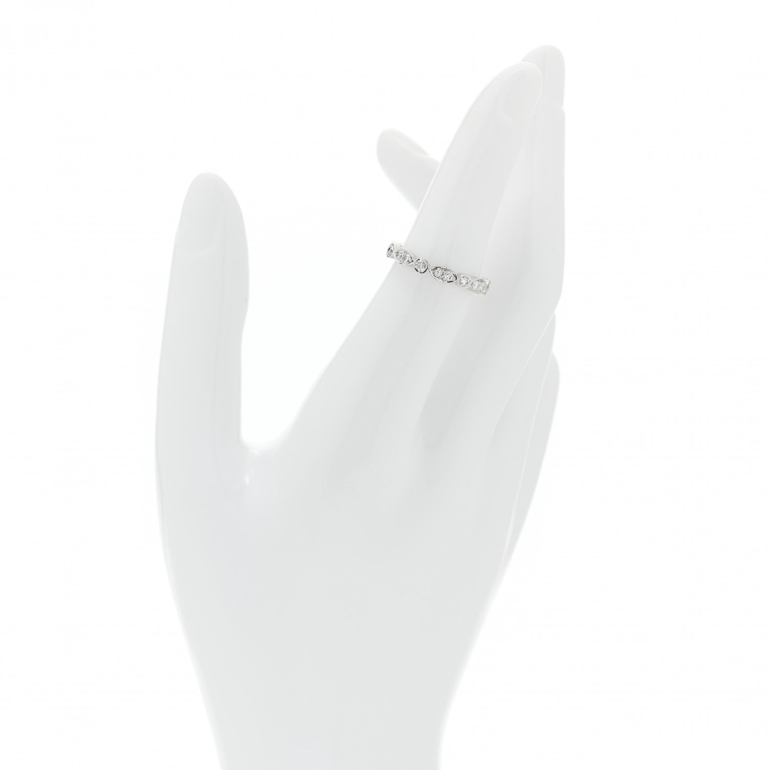 Tiffany Platinum Diamond Jazz Band Ring 50 5.5 2 of 5