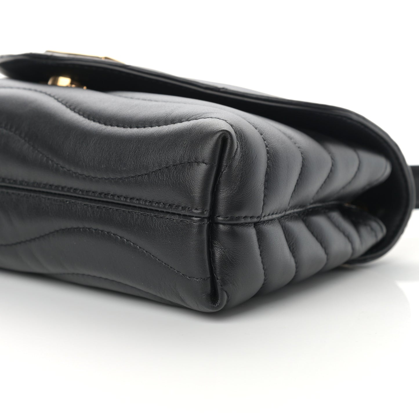 Calfskin LV New Wave Chain Bag Black