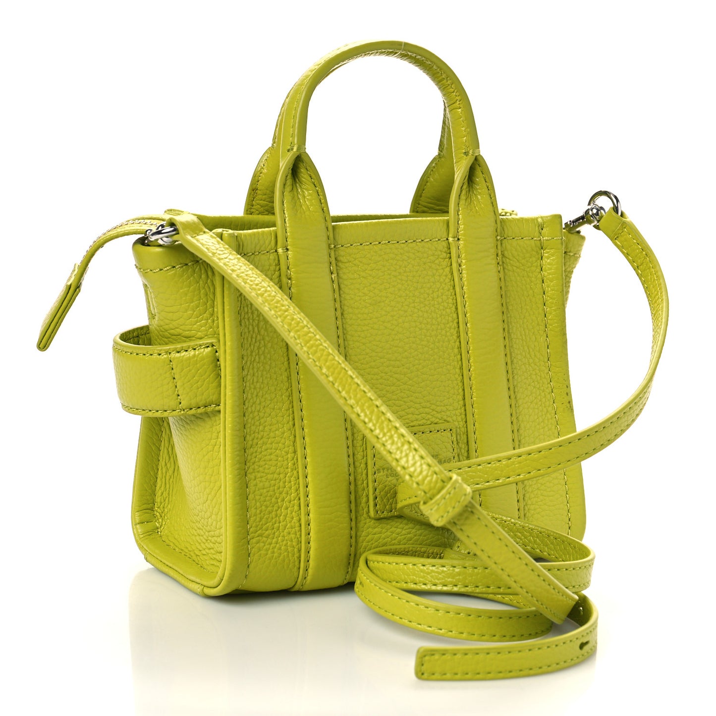 Grained Calfskin Mini The Tote Bag Citronella