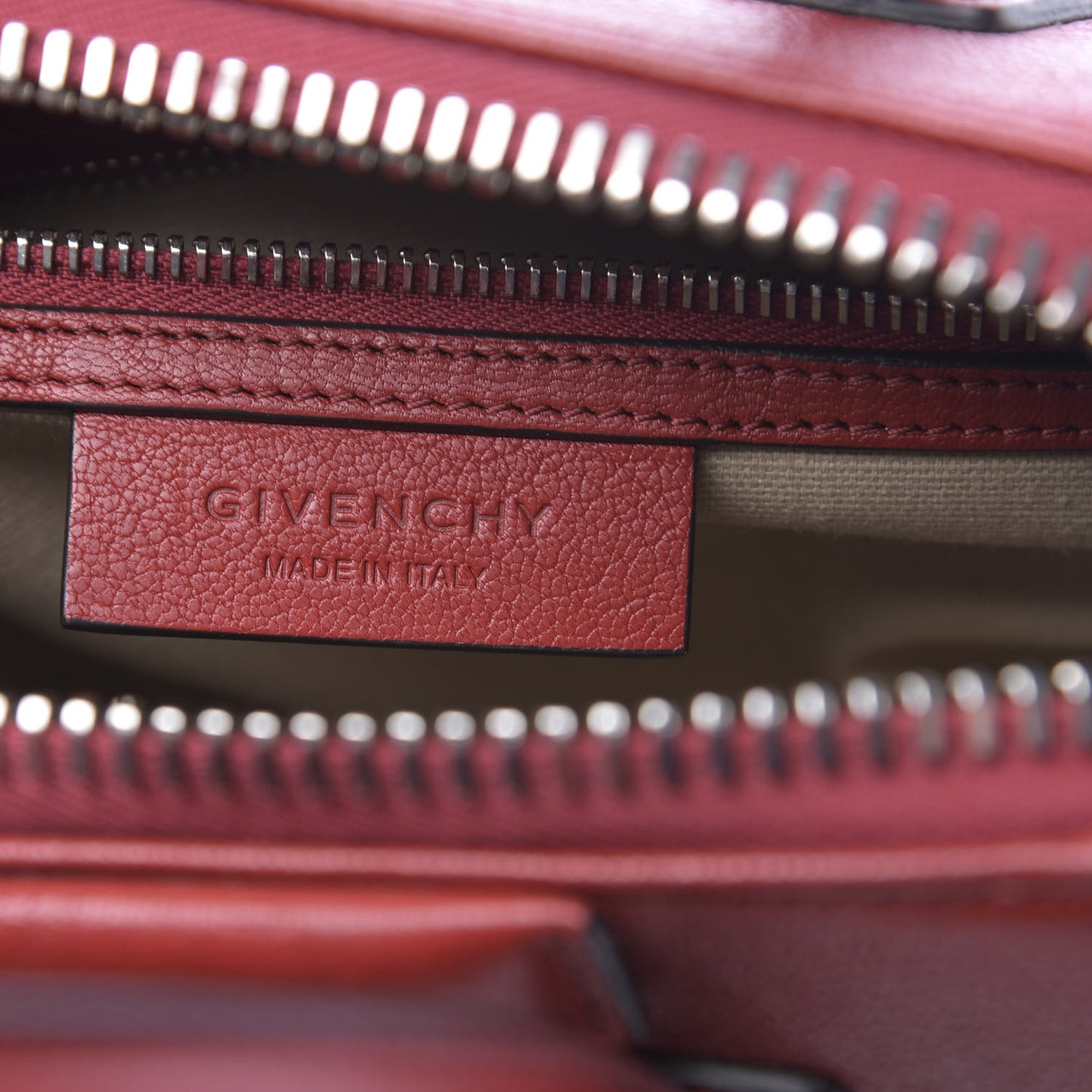 Sugar Goatskin Mini Antigona Dark Red