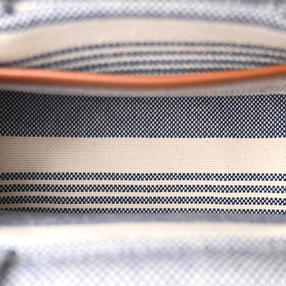 Celine Canvas Calfskin Striped Triomphe Small Cabas Thais Multicolor 5 of 9