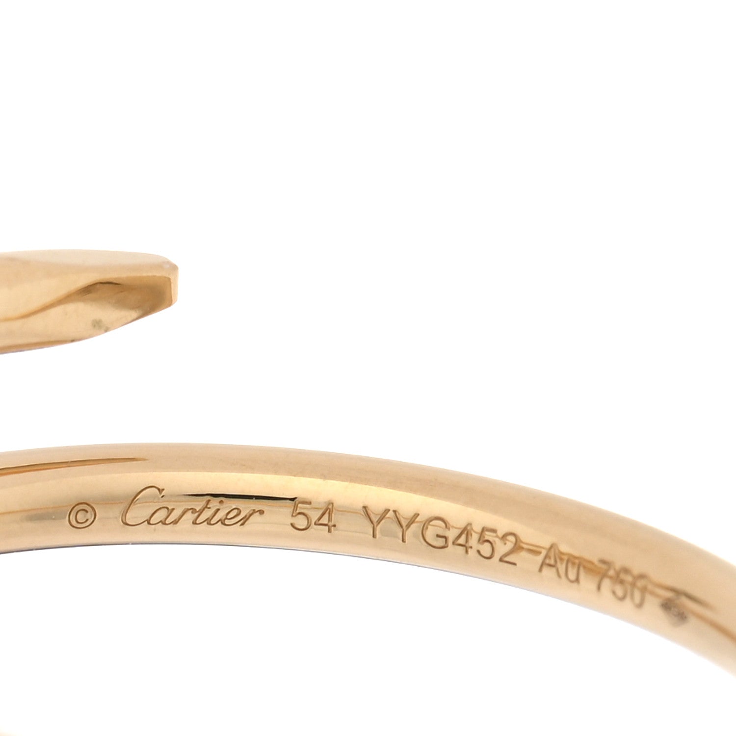 Cartier 18K Yellow Gold Small Juste Un Clou Ring 54 6.75 4 of 5