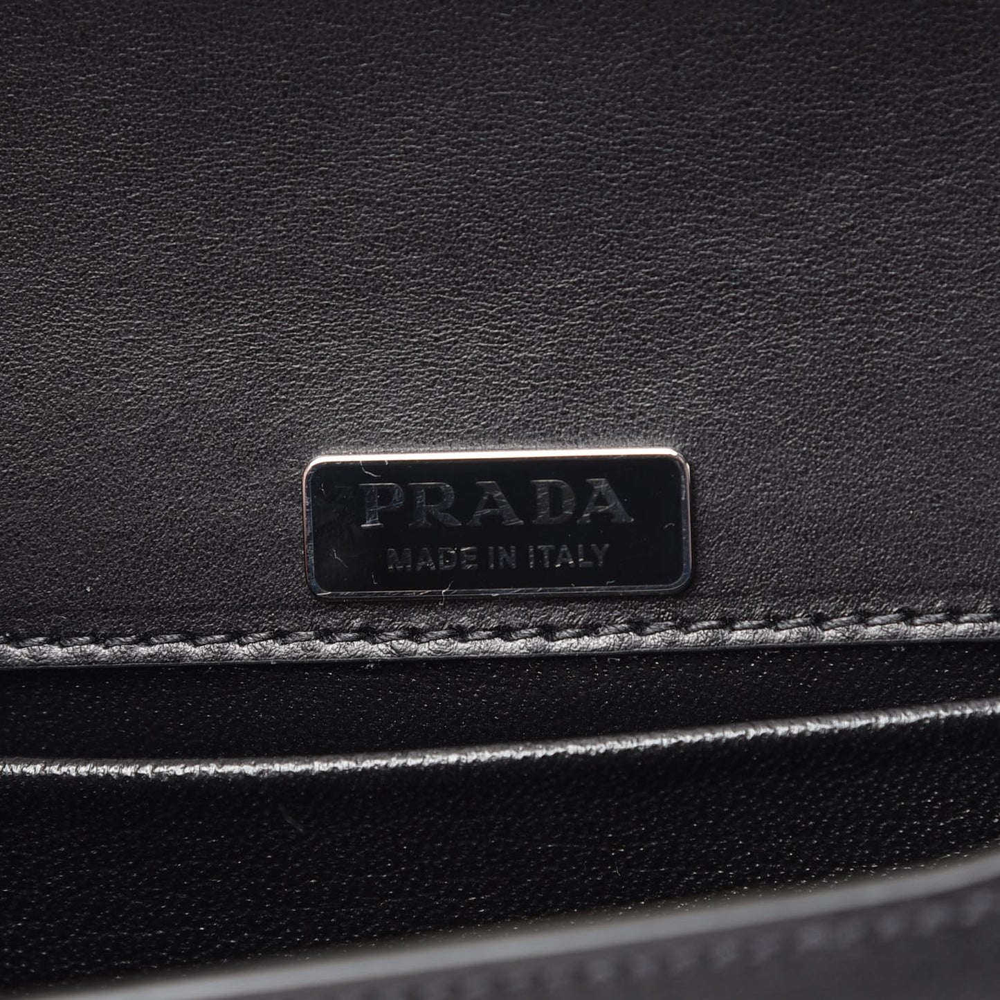 City Calf Saffiano Studded Small Cahier Bag Black